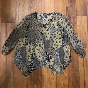 Flowy Multi Pattern Blouse